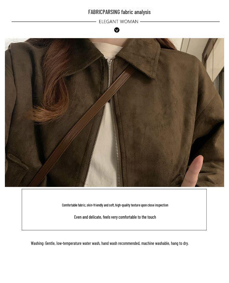 Women's Retro Suede Jacket - Melaleuca Chic, Cool, & Sassy Spring/Autumn Leather