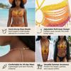 Beaded Body Chain For Women Multi Layer Alloy Jewelry With Glass Beads Summer Beach Accessory