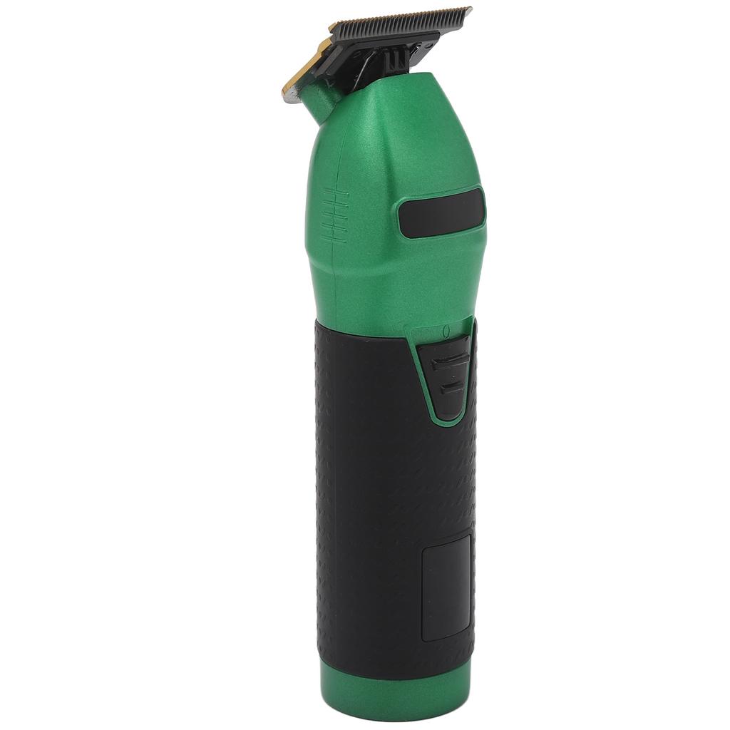 Electric Hair Clipper for Men Cordless Rechargeable LED Display Hair Cutting Trimmer with 4 Guide Comb Green Black