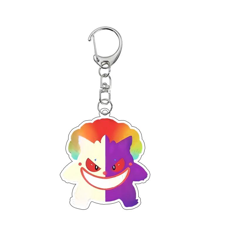 Anime Cartoon Gengar Halloween Day Acrylic Keychain Kawaii Pocket Figure All Saints' Day Creative Pendant Decoration Gifts Toys