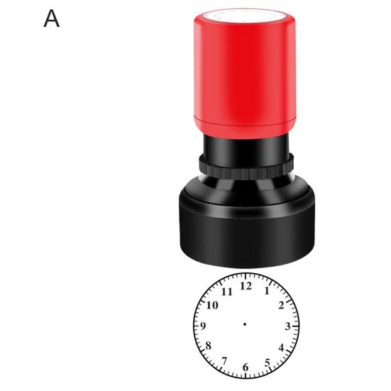 

Ink Stamp Educational Easy-cleaning Fast Dry Self-inking Teacher Clock Stamp for Student A