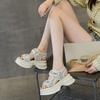 Small platform sandals women's 2025 summer wear new fashionable versatile muffin height increase casual sports women's shoes