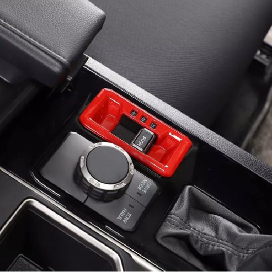 For Toyota Tundra -2025 Red Center Four-wheel Drive Shift Switch Cover Trim