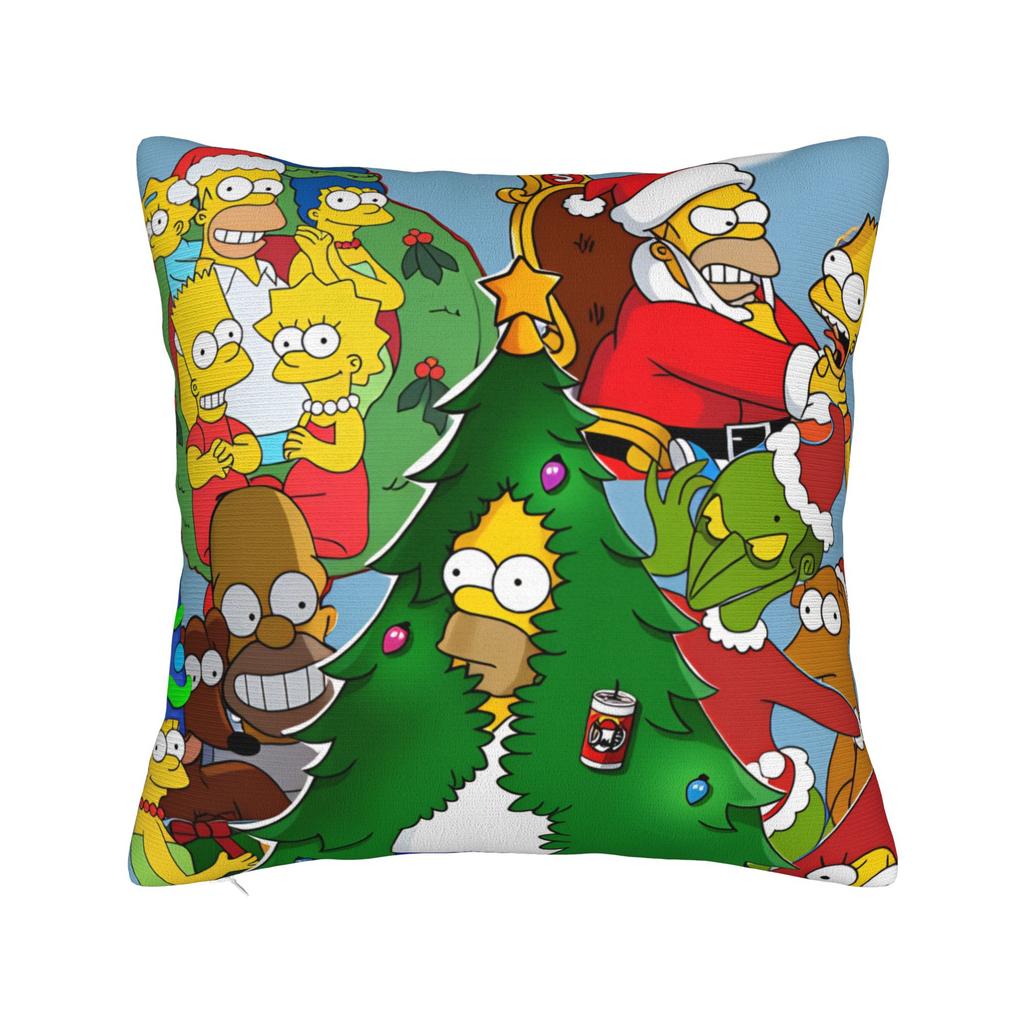 Pillow Case Bart SSimpsons Neon Print Soft Pillow Cover For Living Room Chair Fashion Pillowcases