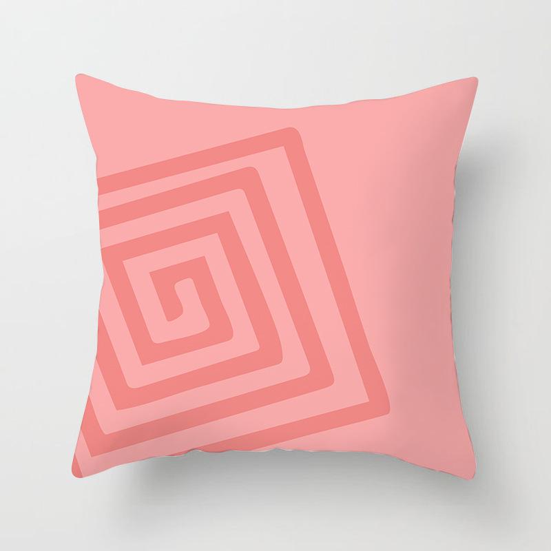 Nordic Ins Style Small Fresh Pillowcase Abstract Plant Flower Scenery Sunset Car Sofa Cushion Cushion Cover