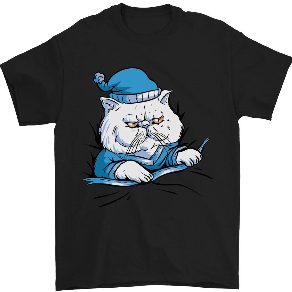 A Cat In Bed Under the Duvet Unisexs TShirt 100 Cotton S