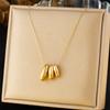 Fashion Minimalist Multi-Layer Geometric Pendant Gold Chain Choker Necklace Daily Versatile Women Jewelry