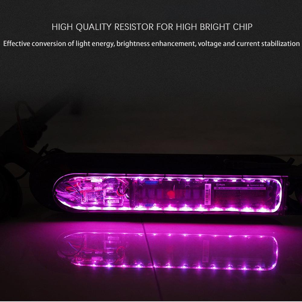 CHICIRIS Luci di Striscia del LED, luci di Striscia del LED di plastica di Colore 51cm di Lunghezza per Lo Scooter Elettrico