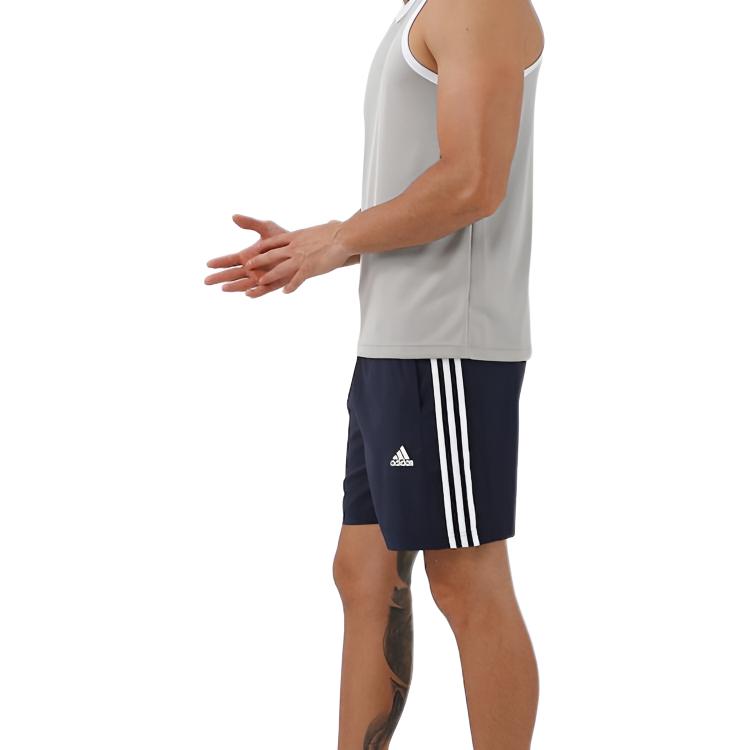 adidas Solid Color Brand Logo Drawstring Shorts Men Shorts Navy-Blue IC1485