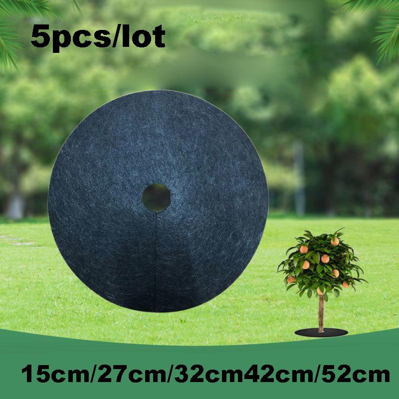 5 pezzi 15 cm 42 cm 52 cm giardino albero pianta copertura protezione tappetini panno ecologico controllo pacciamatura barriera vaso di fiori attrezzi da giardinaggio