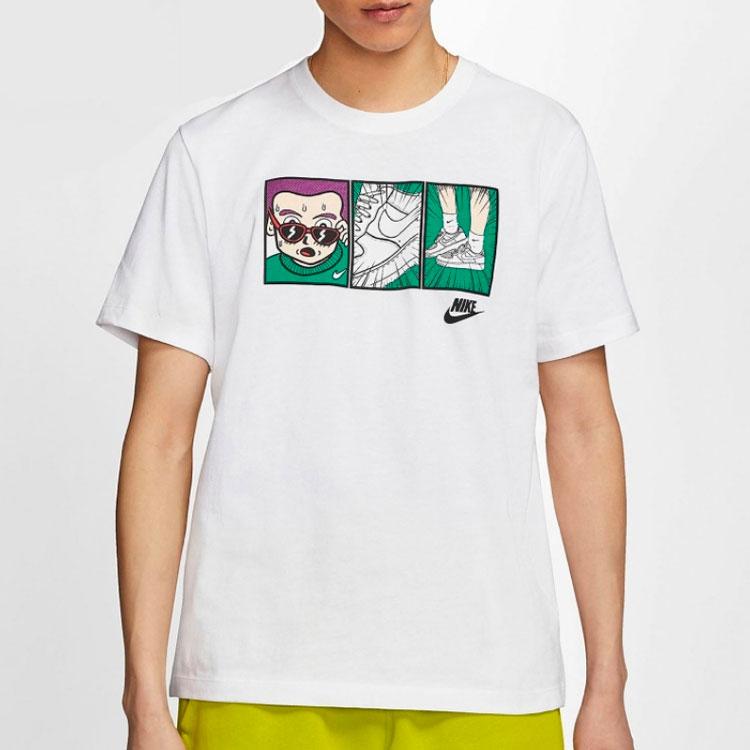 Nike Nsw Af1 Anime Print Sports Short Sleeve T-Shirt Men Tops White DH0012-100