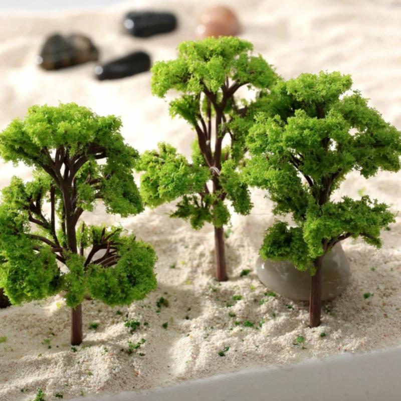 Simulation Mini Green Tree Model Dollhouse Railway Street Scene Decor Ornaments Dollhouse Micro Landscape Garden Ornament
