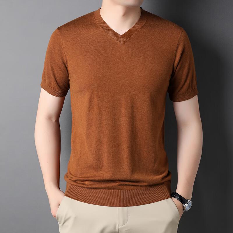 

IMAGINEX Men s Business Casual Round Neck Short Sleeve T-Shirt IM26C026 XL