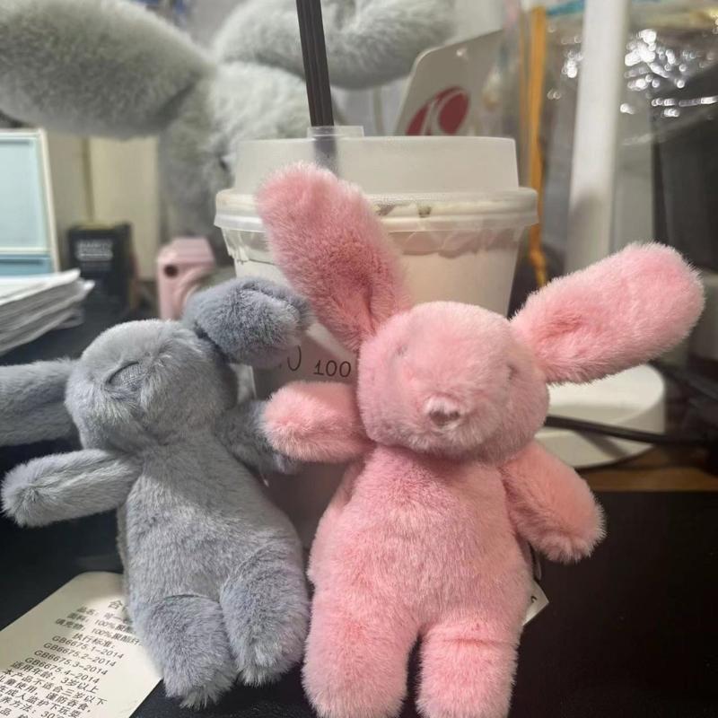 Niedlicher Schlüsselanhänger mit Kaninchen-Cartoon-Motiv, Anhänger für Damentaschen, Geldbörsen und Geldbörsen, lustiges und einzigartiges Accessoire für Handytaschen und Schlüssel