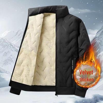 Men's Loose-Fit Winter Lamb Fleece Coat - Large Size, Outdoor Leisure, Warm & Cold-Proof