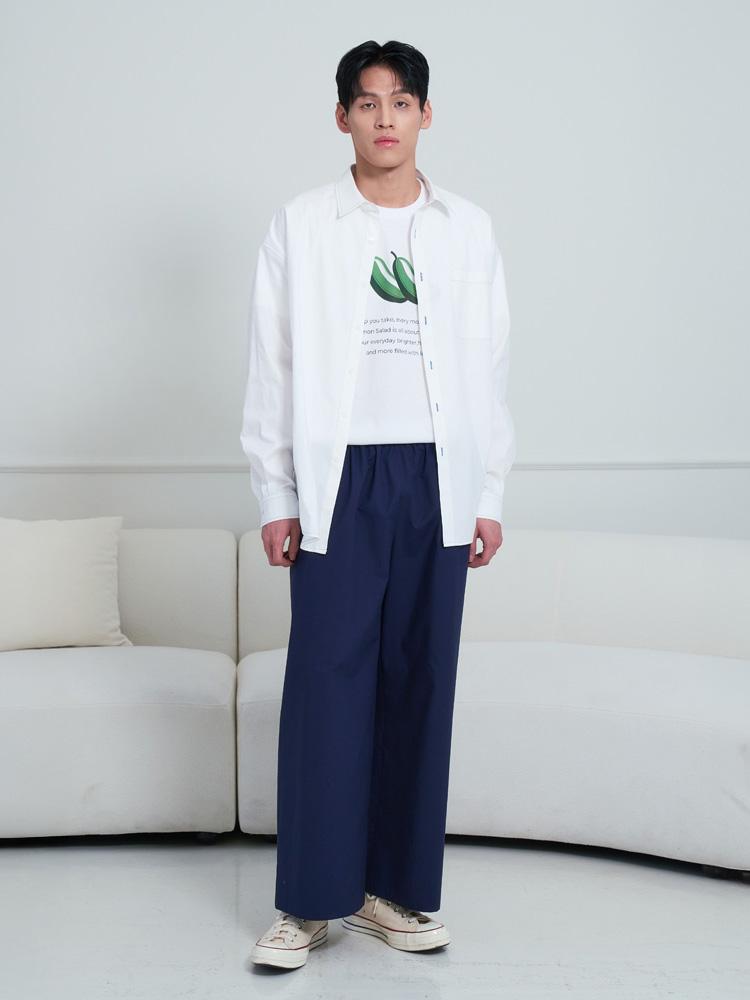 LBYL Navy Cotton Elastic Pants