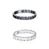 White Black Ceramic Bracelet Stainless Steel Chain Link Bangles Simple Style Fashion Accessory Bangle with Buckle