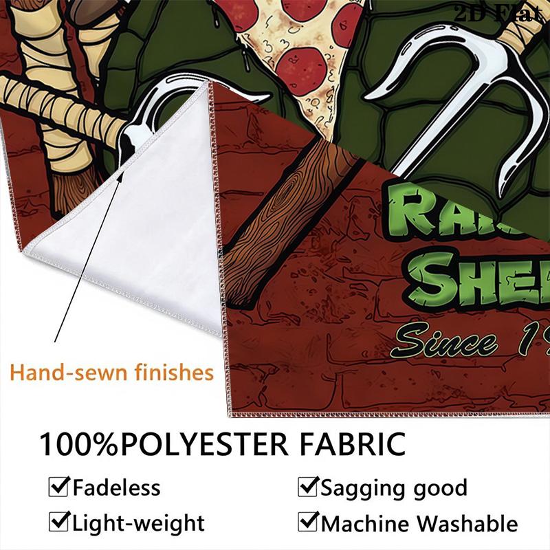 Shell Shock Tmnt Art Show Tribute Tapestry Background Cloth Fashion Print Christmas Gift Home Decor Atmospheric Background Cloth