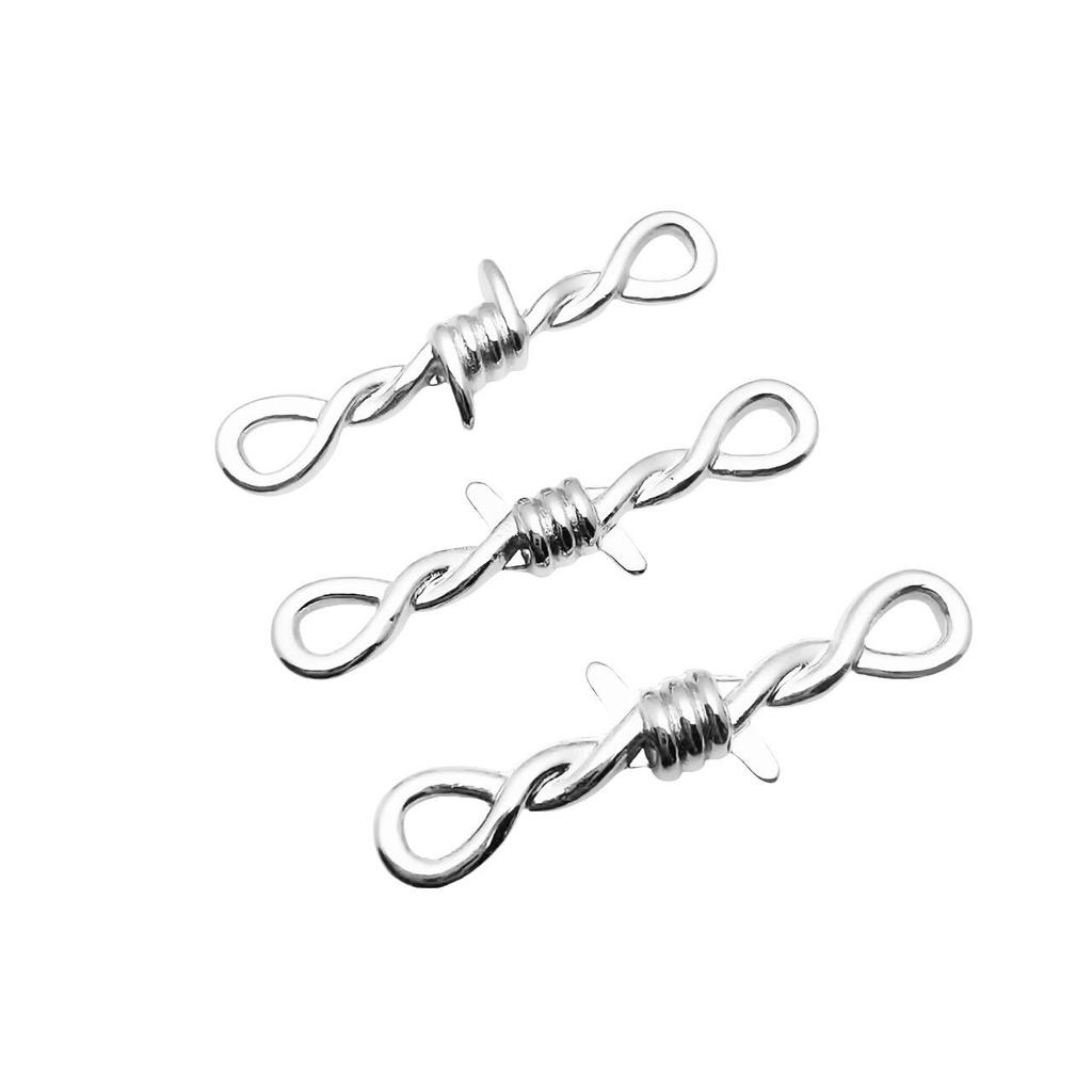 Retro Punk Zinc Alloy Figure 8 Thorn Pendant for DIY Jewelry Necklace & Earrings