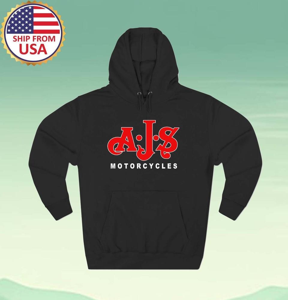 AJS Motorcycles Classic Retro Men#039;s Black Size S to 3XL Unisex T-Shirt L