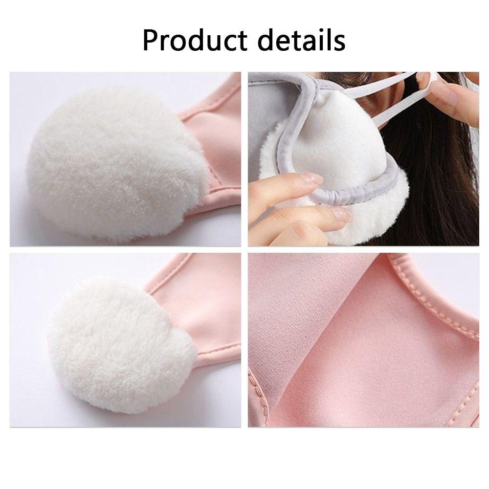 Winter Plush Thermal Earmuffs Mask Windproof Warm Cycling Earflap Wrap Mask Simple Ear Warmer