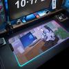 noa blue archive Mouse Pad RGB Gaming Mousepad Big LED Pad PC Desk Mat Luminous Mouse Pad Large Keyboard Mats Table Rug With