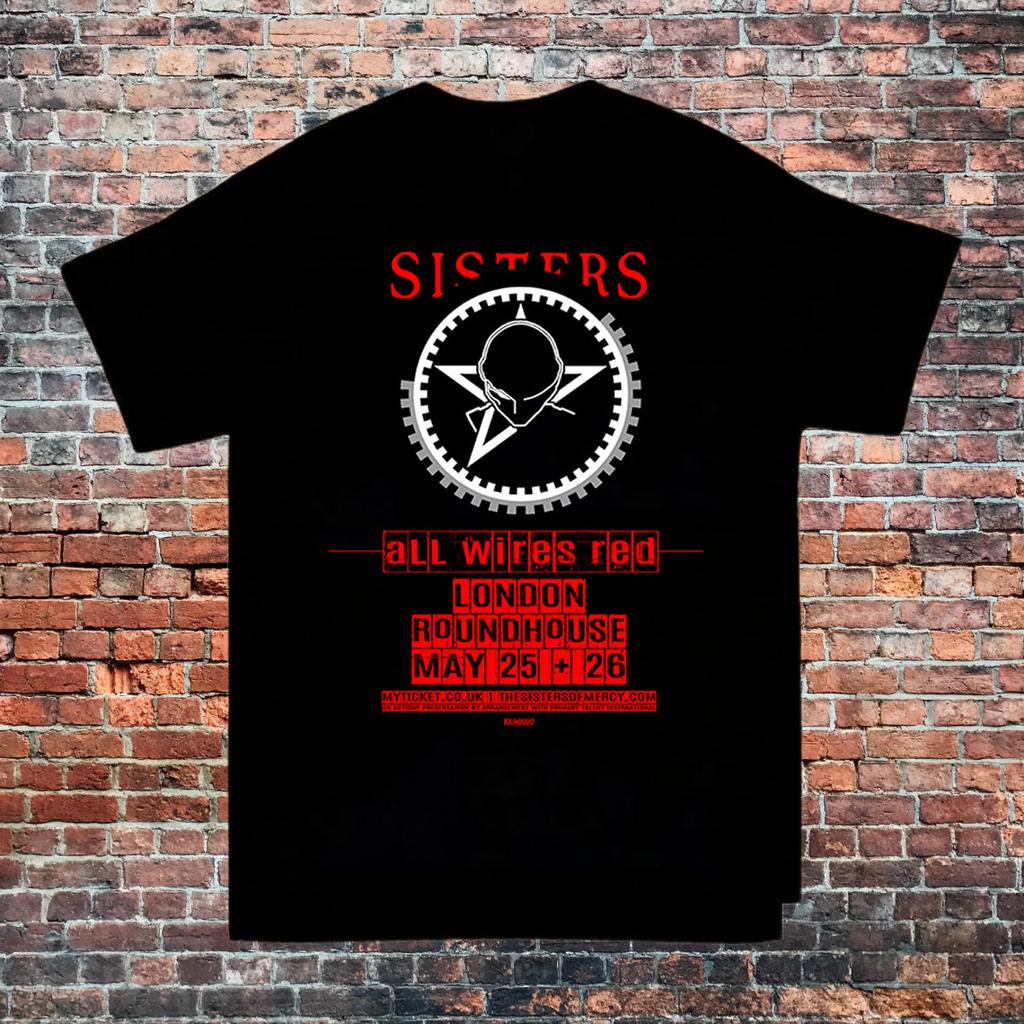 The Sisters Of Mercy Band All Wires Red London 2025 T-Shirt Herren Damen Shirts Oberteil Vollständige Größe S-4XL