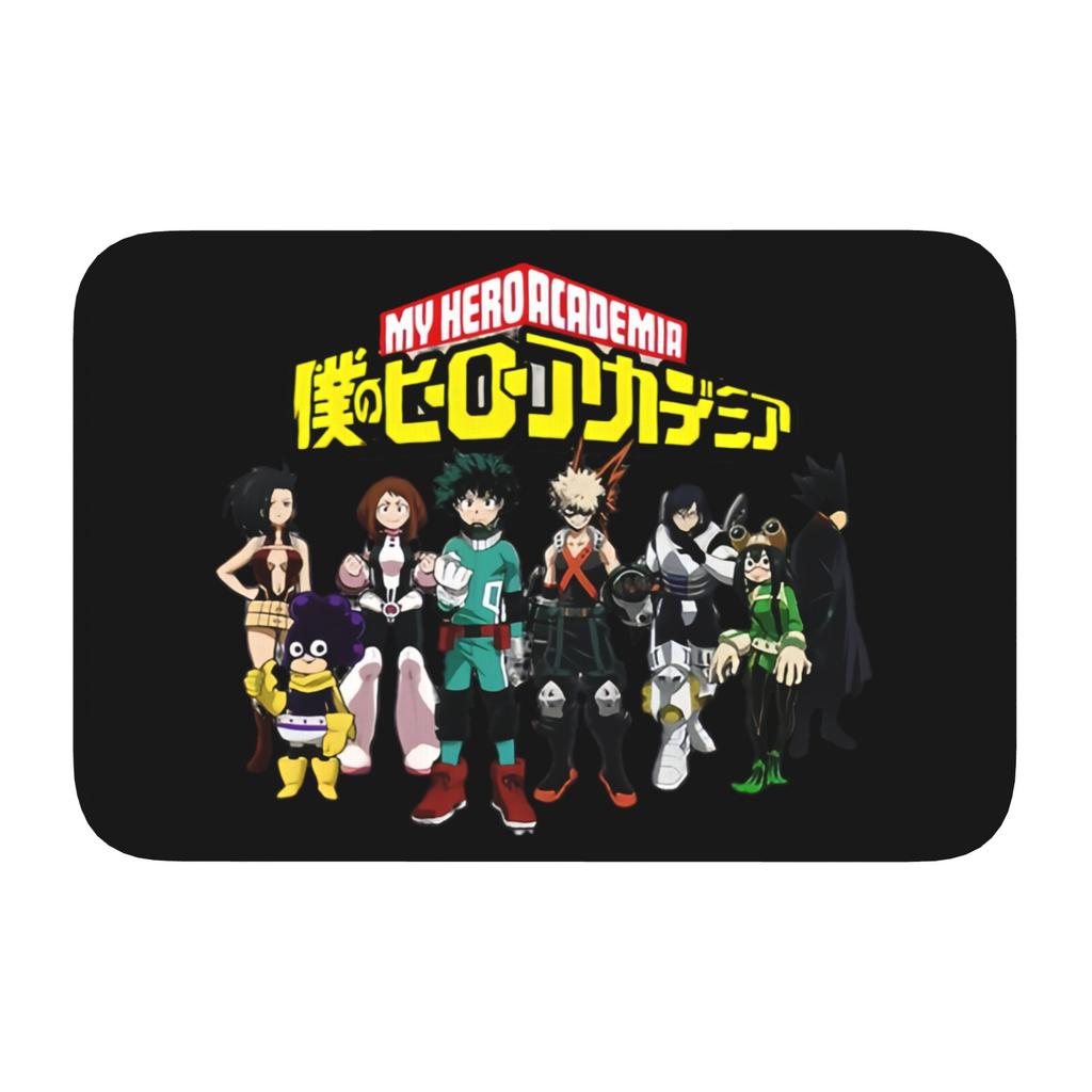 Custom Anime My Hero Academias Japan Manga Doormat Anti-Slip Entrance Kitchen Bath Floor Door Mats Bedroom Balcony Carpet Rug