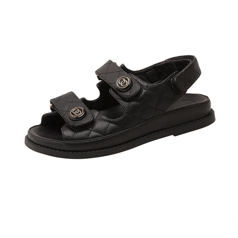 Sandali platform da donna estate nuovi versatili stile sportivo Velcro piccolo stile fragrante sandali scarpe romane