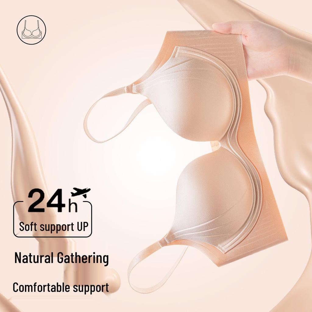 Comfortable Seamless Uplift Bra for Small-Chested Women - Breathable, Wire-Free, Soft Side Support