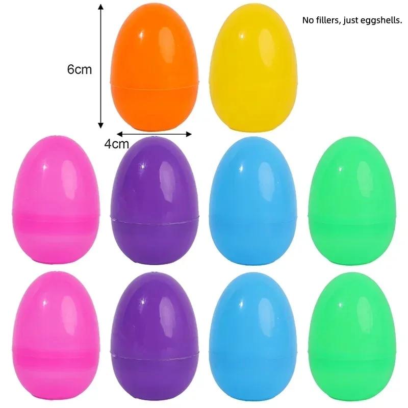 30 ו-40 יחידות ביצי פסחא ללא מילוי ביצה למילוי צעצוע לילדים קופסת אריזת מתנה צבעונית משחק חיפוש ביצי פסחא לילדים חומרים ליצירה DIY