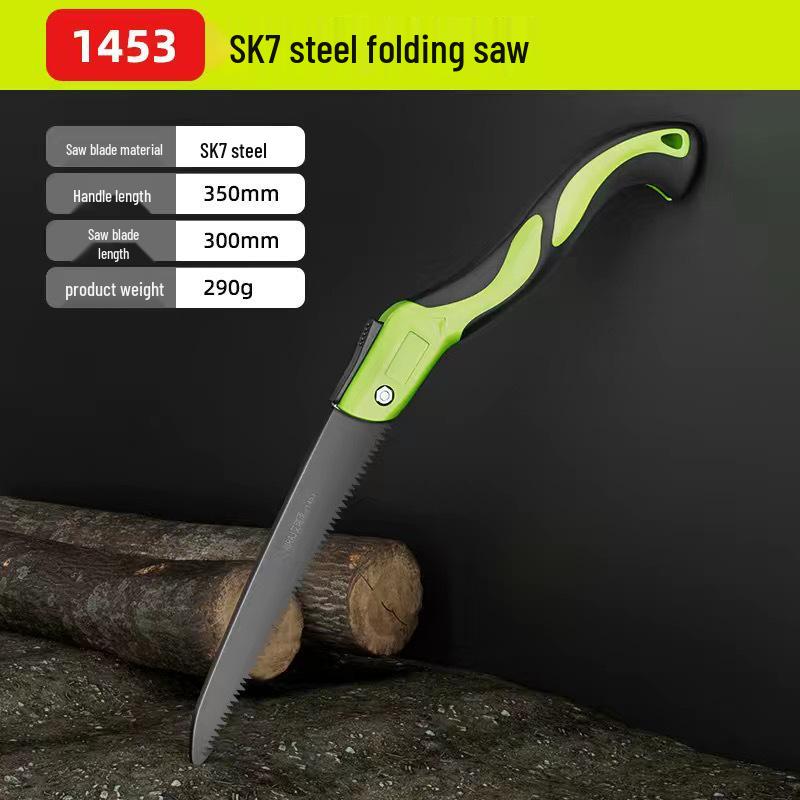 Arizzo Portable Folding Manganese Steel Hand Saw - Sharp, Wear-Resistant, Ideal for Woodworking & Household Use