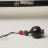 Pomegranate Flower Rosewood Pendant Keychain & Phone Strap Accessory