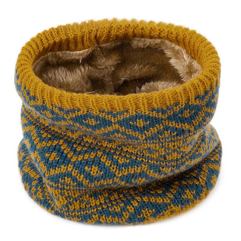 Unisex Thickened Knitted Wool Scarf: Warm, Fashionable Neck Cover for Winter Cycling