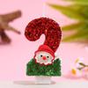 Festive Santa Cake Candles: Glittery Christmas Decoration for Birthday & Party Atmosphere