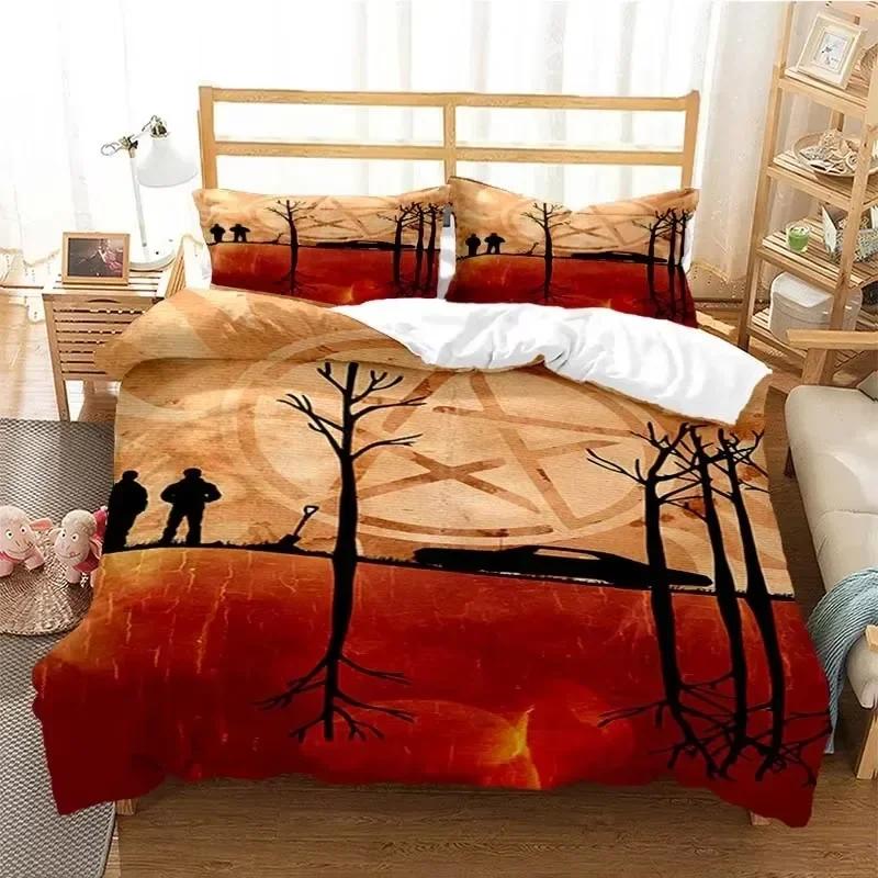 Supernatural 3D Printed Bedding Set Twin Full Queen King Size Amazing Theme Duvet Cover Set Bed Linens Comforter Bedding Sets