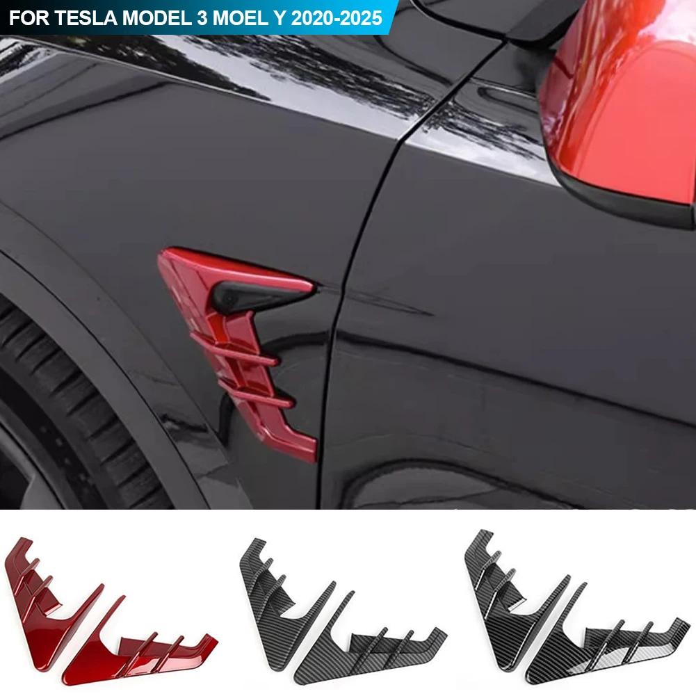 2 Adet Araba Yan Kamera Koruma Kapakları Kiti Dekorasyon Çıkartması Araba Modifikasyon Aksesuarları Tesla Model 3 Moel Y 2020-2025 için