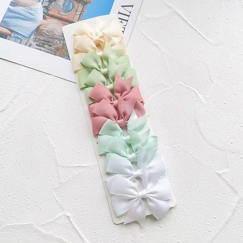 

10 шт./набор детские заколки для волос милые ленточные бантики для девочек разноцветные банты заколка-невидимка головной убор детские аксессуары для волос Style 4