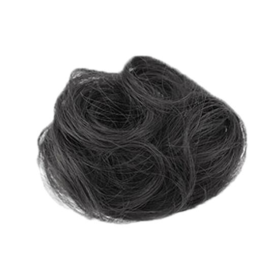 

Шиньон для девочек, натуральный черный, коричневый, прямой, небрежный пучок для женщин и детей, булочка для волос в виде пончика чёрный