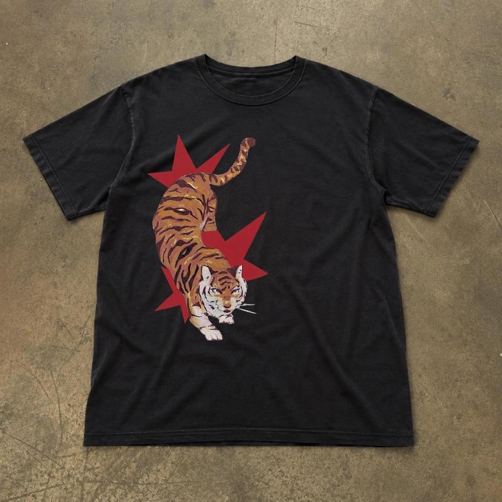 New Arrivals TigerPrint TShirts 90sInspired Cropped Tops Y2k Grunge Style And 2000sInspired TopsUnisex