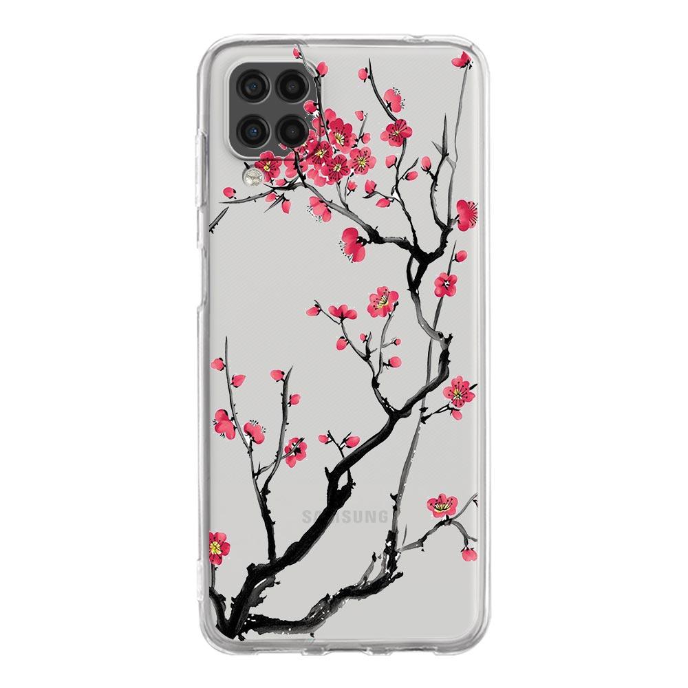 Phone Case For Samsung A13 A33 A35 A55 A73 A53 A23 A51 A71 A21S A12 A31 A41 A05s A03S A15 A25 A32 5G Clear Cover Flower