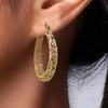 Xiaomi Huitan Delicate Design Women Hollow Circle Hoop Earrings Wedding Accessories Party Daily Trendy Gold Color Noble Metal Jewelry