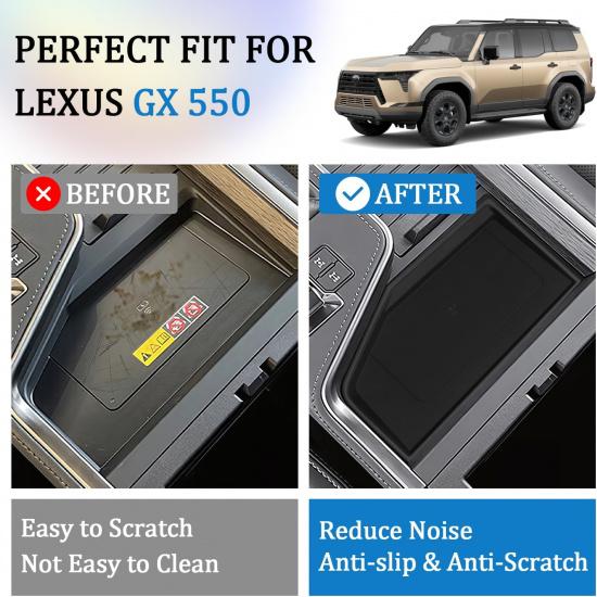 Wireless Charging Protective Mat For 2024 2025 Lexus GX550 Accessories, Center Console Non-Slip Silicone Protection Pad For 2024 2025 Lexus GX 550