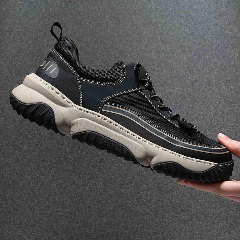 

Men s shoes 2025 summer new thick-soled non-slip wear-resistant sports shoes men s comfortable and breathable mesh casual trendy shoes 39
