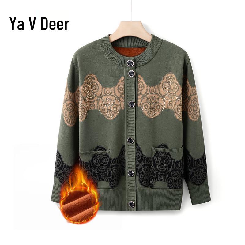 

Yalu Women s Fleece-Lined Knitted Cardigan Sweater 2XL