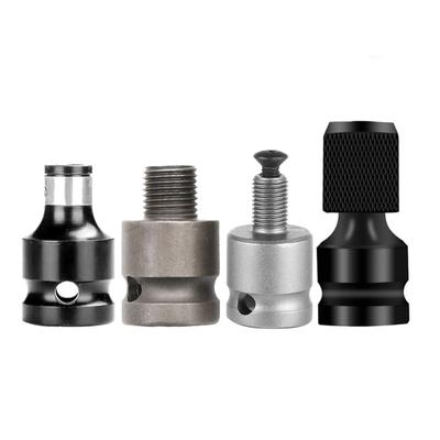 4pcs Drill Socket Adapters Impact Wrench Adapters Drill Accessories And Attachments 1/2-Inch Square Drive To 1/4-Inch Hex Socket