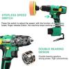 800W 3500RPM Electric Car Polisher Machine Kit 4Inches Buffer Sander Wax Sponge Polishing Pad W/ 1/2pcs Battery