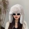 Klobouk Lei Feng Jednobarevný Imitace Liščí Kožešiny Lyžařský Klobouk Podzim Zima Dámský Teplý Klobouk Doplňky pro Outdoorové Aktivity