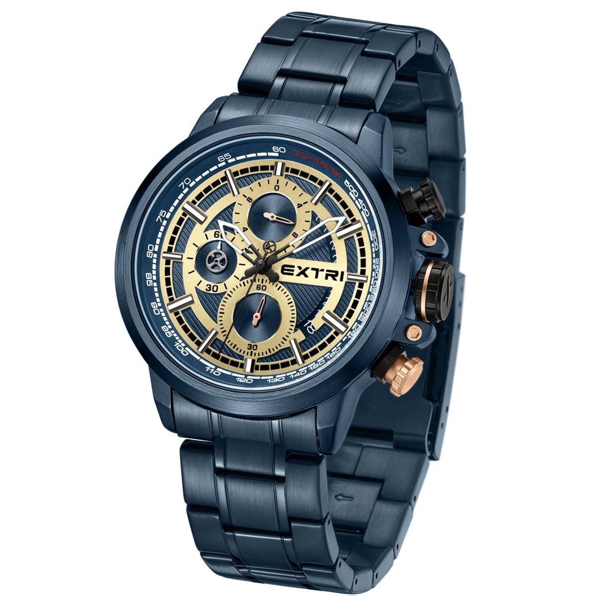 

Extri Men S Steel Strap Watch Fashion Waterproof Luminous Calendar Quartz Watch