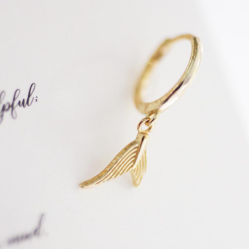 Fishtail Ear Buckle, Personalized Texture, Mermaid Ji Zircon Earrings, Small, Fresh And Sweet, Suitable For Short-Haired Asymmetrical Earrings